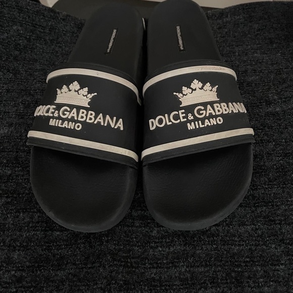 Dolce & Gabbana Black Logo Slides